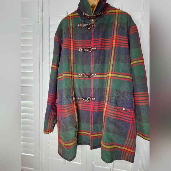 Polo Ralph Lauren Tartan Canvas Fireman’s Clasp Chore Coat Large - Picture 6 of 12